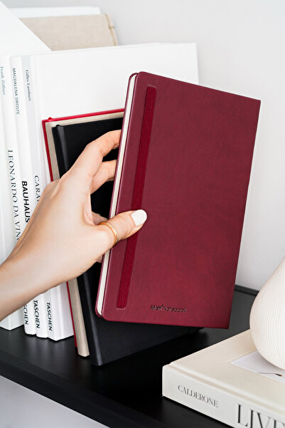 Matt Notebook 2026 Έτος 13x21 cm Ημερήσια Ατζέντα Μπορντό