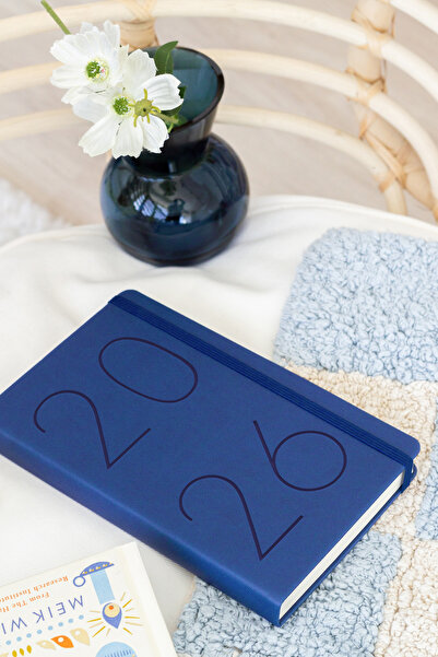 Matt Notebook 2026 Έτος 13x21 cm Ημερήσια Ατζέντα Navy Blue