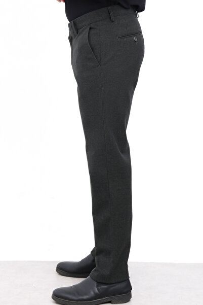 Trendyol Collection Ανδρικό υφασμάτινο παντελόνι Anthracite TMNAW26PL00028