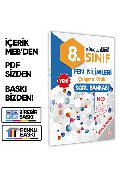Karakutu Yayınları 2026 8.Sınıf LGS Fen Bilimleri MEB ÇKS (Renkli Baskı A4 Bo...