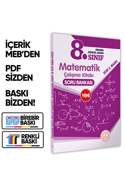 Karakutu Yayınları 2026 8.Sınıf LGS Matematik MEB Çalışma Kitabı Soru Bankası...