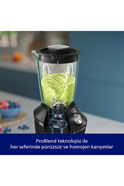 Philips 3000 Serisi Blender ProBlend Crush Teknolojisi 600W, 2 Litre Geniş Kapasite, 2 Hız Ayarı, HR2291/41