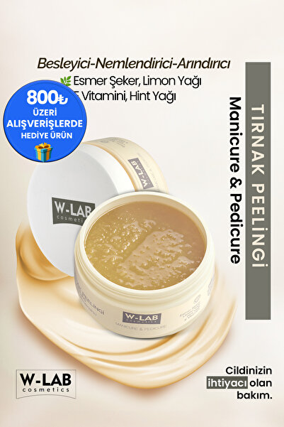 W-Lab Kozmetik Manikür Pedikür Tırnak Peelingi 250 Ml Besleyici Nemlendirici Arındırıcı