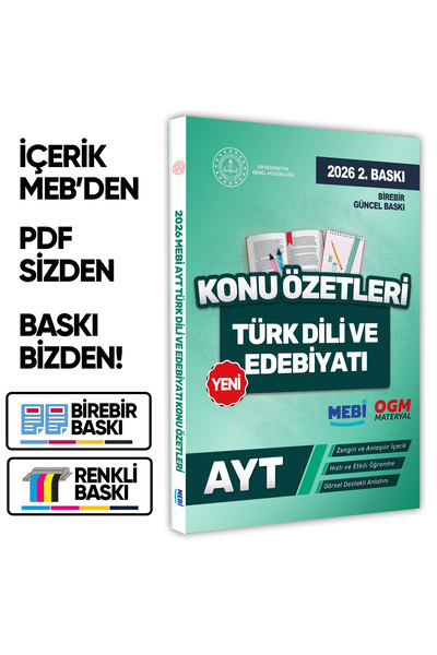 Karakutu Yayınları 2026 YKS-AYT MEBİ-OGM Türk Dili ve Edebiyatı Pratik Konu Ö...
