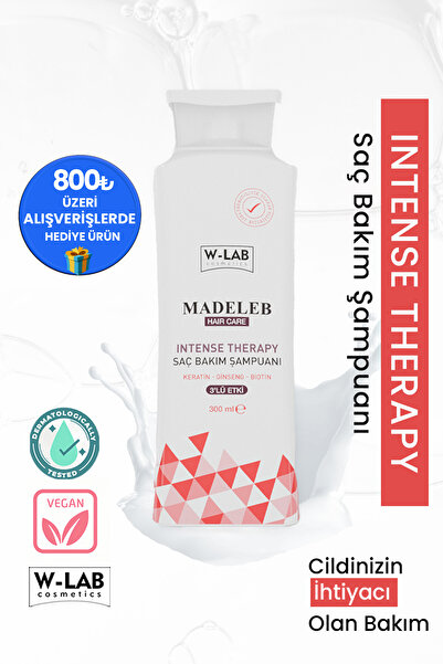 W-Lab Kozmetik شامبو الكيراتين للعلاج المكثف من ماديليب 300 مل