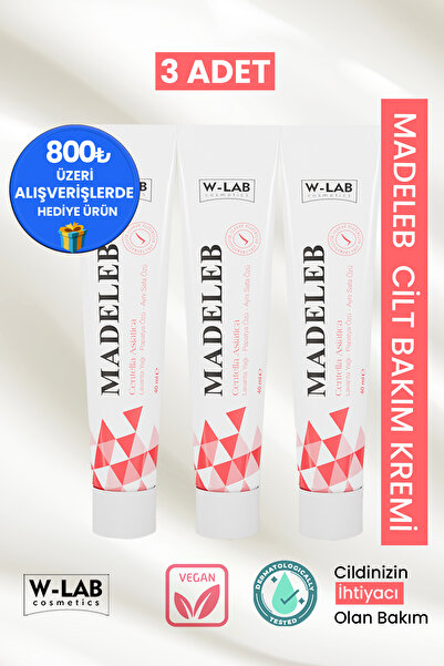 W-Lab Kozmetik Madeleb Cilt Bakımı Kremi 3 lü Set
