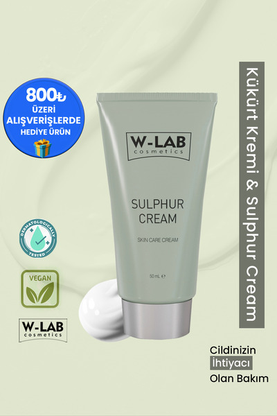W-Lab Kozmetik Kükürt Kremi 50 ml - Sivilce Akne  ve Siyah Nokta Önleyici