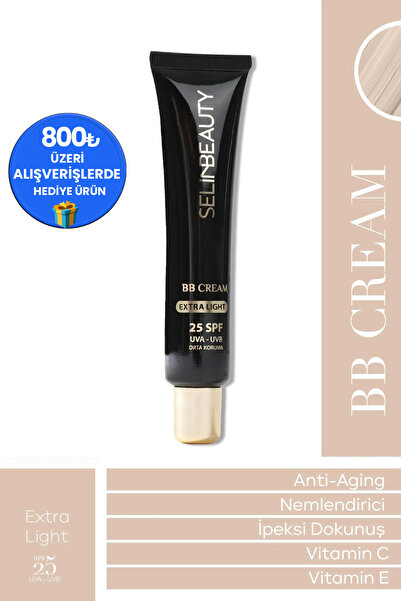 SELİNBEAUTY Bb Cream Extra Light Spf25 40 ml - Concealer Özellikli