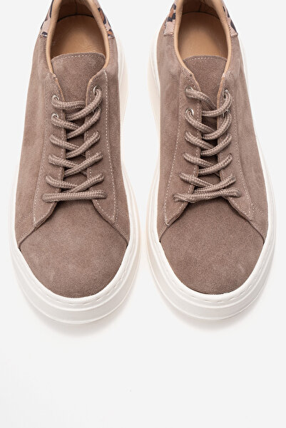 LuviShoes Γυναικεία αθλητικά παπούτσια GUENO Sand Γνήσιο Δερμάτινο Suede