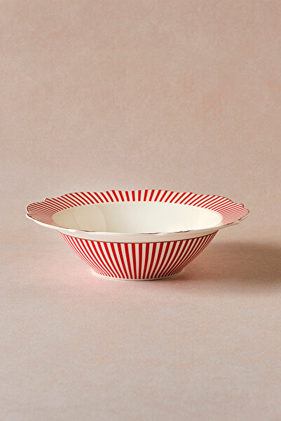 Karaca New Romantic İnce Çizgili Kase 17 cm Kırmızı