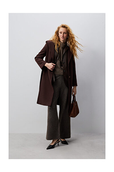 LEFTIES Woman Long Hooded Wool Coat