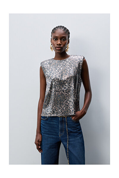 LEFTIES Woman Top Shoulder Pads with Glitter for Parties