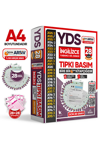 Karakutu Yayınları 2026 YDS İngilizce ÖSYM Tıpkı Basım Çıkmış Soru Deneme Pak...