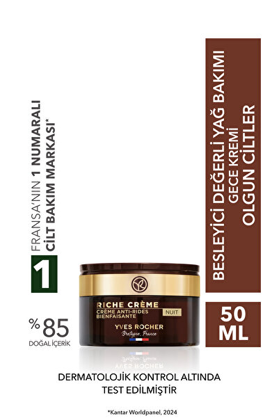 Yves Rocher Gece Kremi - Besleyici Yaşlanma Karşıtı Değerli Yağ Bakımı / Rich...
