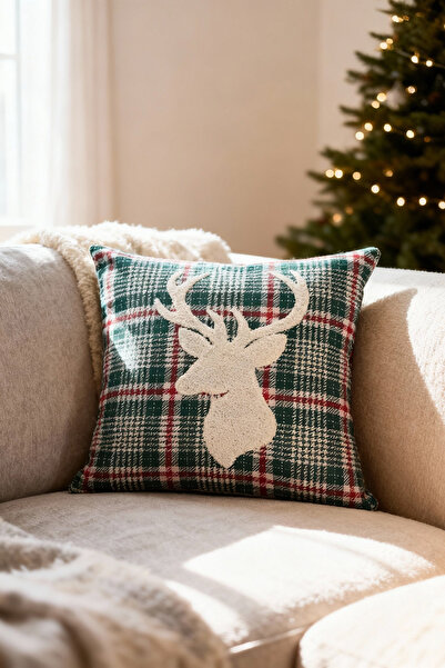 TRENDYOLMİLLA HOME Einzelner Kissenbezug mit Punch-Stickerei zum Thema Neujahr TPHAW26KKK00010