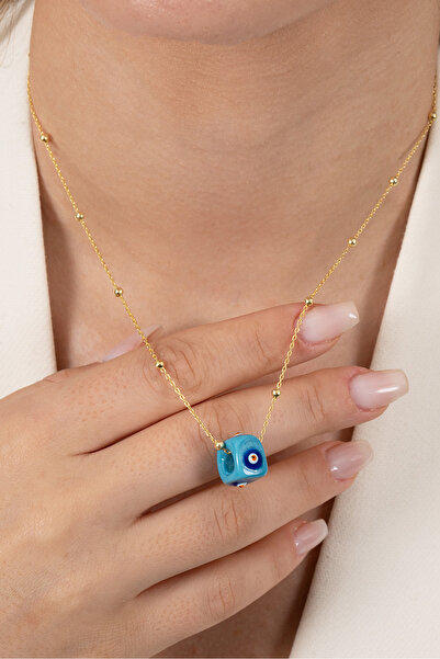 Söğütlü Silver Gümüş Altın Yaldızlı Turkuaz Taşlı Mineli Top Top Zincirli Kol...