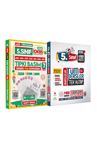 Karakutu Yayınları 2026 5.Sınıf İOKBS PAKET 7li Tıpkı Basım/Tüm Dersler Tek K...