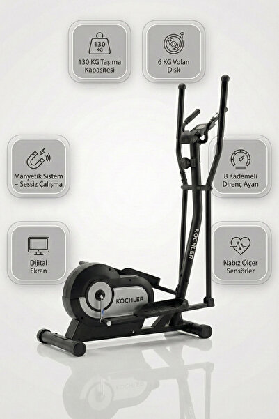 kochler Manyetik Eliptik Kondisyon Bisikleti – Sessiz, Güçlü, Ev Tipi Kardiyo Deneyimi