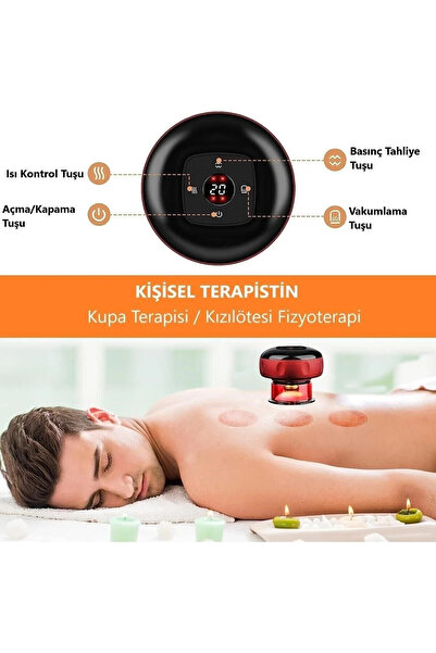 TRN Life Yeni Model Kupa Çekme Terapisi Masaj Selülit Ve Yağ Yakma Hacamat Kupası