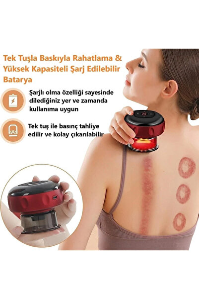 TRN Life Yeni Model Kupa Çekme Terapisi Masaj Selülit Ve Yağ Yakma Hacamat Kupası