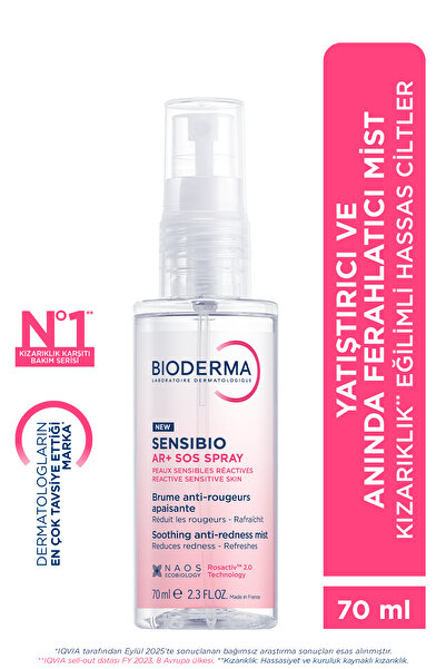 Bioderma Sensibio AR+ SOS Sprey Kızarıklık Eğilimli Hassas Ciltler İçin Yatıştırıcı Ferahlatıcı Sprey 70 ml