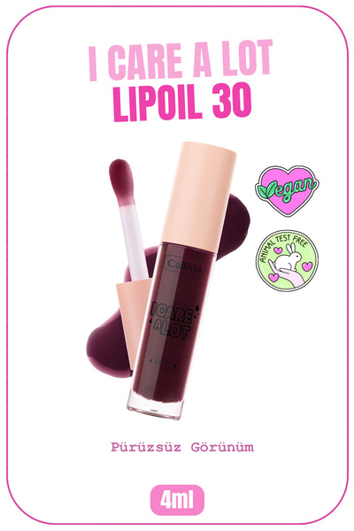 Callista I Care A Lot Lip Oil Nemlendirici ve Parlatıcı Dudak Bakım Yağı - 30 Berry Drama - Mor