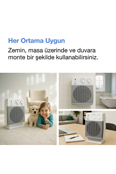 Fakir Hobby S Fanlı Isıtıcı Açık Gri