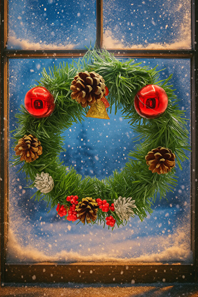 Waldern Χριστουγεννιάτικο Στολίδι Πόρτας 24 εκ. Διακοσμητικό Χριστουγεννιάτικο Στολίδι