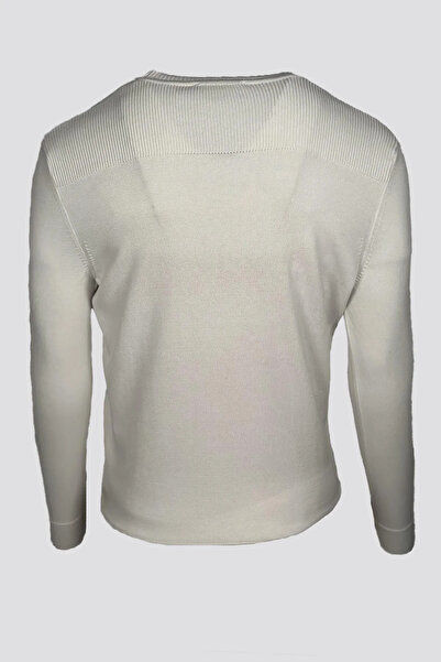 NCS Men's Knitwear Crew Neck Pocket Detailed White 3753
