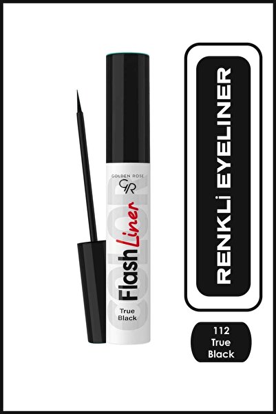Golden Rose Flash Liner Colored Eyeliner 112 True Black Renkli Eyeliner 3,5 ml