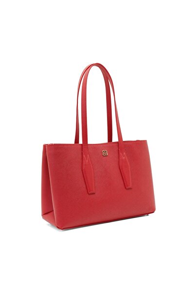 Desa Γυναικεία δερμάτινη τσάντα ώμου Drake Red