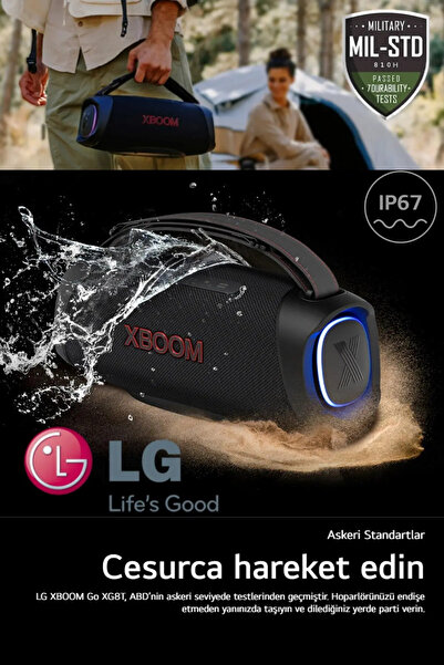 LG Taşınabilir Bluetooth hoparlör, 15saat Pil+8'' woofer ,3'' tweeter Yüksek Ses 60W Sound Boost