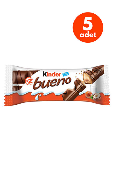 Kinder Bueno Çikolata 43 Gr - 5 Adet