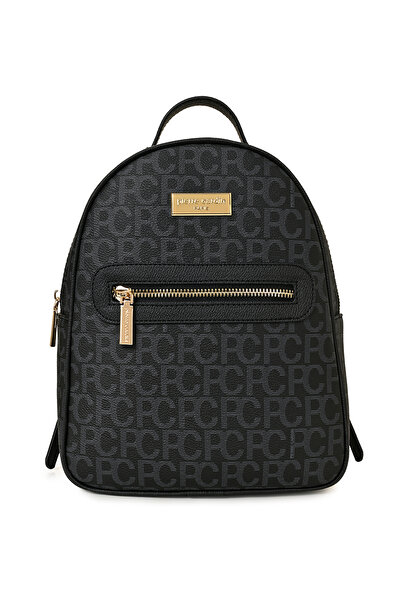 Pierre Cardin Black Large Alphabet Women's Backpack 05Po22Y1541