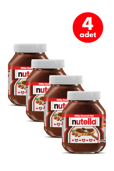 Nutella Kakaolu Fındık Kreması 1 Kg - 4 Adet