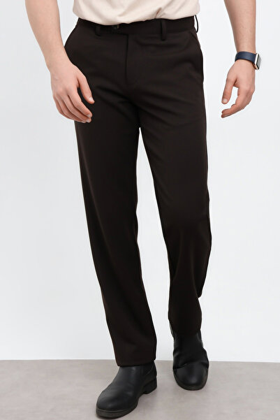 Trendyol Collection Καφέ ανδρικό υφαντό παντελόνι TMNAW26PL00030