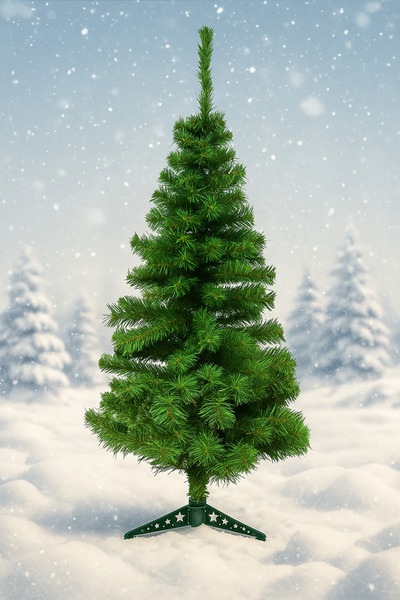 Waldern Yılbaşı Lüks Yeşil Çam Ağacı 90cm Plastik Ayaklı 1 Adet