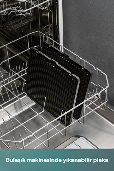 HOMEND Grilliant 1340H 4 Dilim Kapasiteli Inox Gövde Döküm Plakalı Tost ve Izgara Makinesi