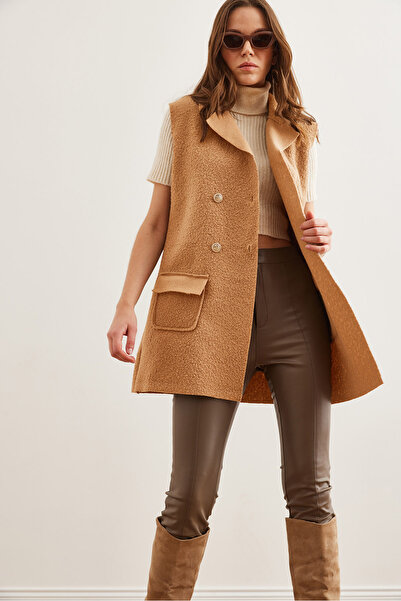 Olalook Дамско джобно букле с копчета Camel Vestylk - 19000050