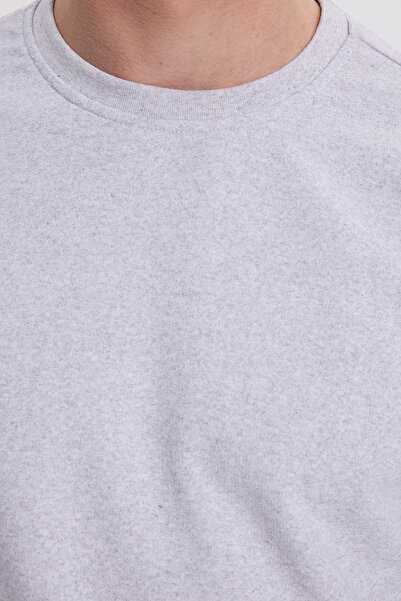 Tudors Ανδρικό σετ αθλητικής φόρμας από βαμβακερό 2 νήματα με μαλακή υφή με λαιμόκοψη γκρι