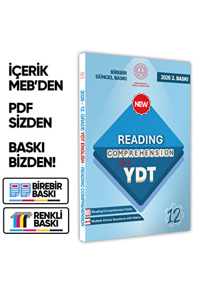 Karakutu Yayınları 2026 YDT MEBİ İngilizce 12.Sınıf Reading Okuma-Anlama Kita...