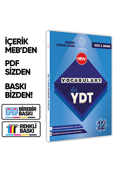 Karakutu Yayınları 2026 YDT MEBİ İngilizce 12.Sınıf Vocabulary Kelime Bilgisi...
