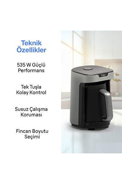 Fakir Gray Kaave Mono Turkish Coffee Machine
