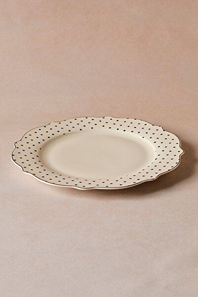 Karaca New Romantic Puantiyeli Servis Tabağı 27 cm Siyah