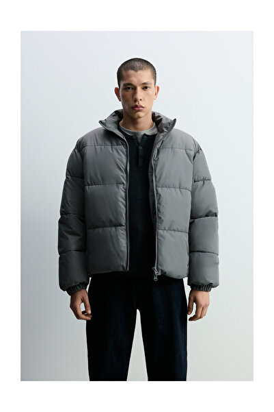 LEFTIES Man Basic Padded Jacket with Stand Collar