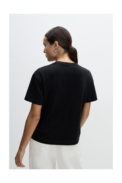 LEFTIES Dámské tričko s ozdobným límcem s kamínky