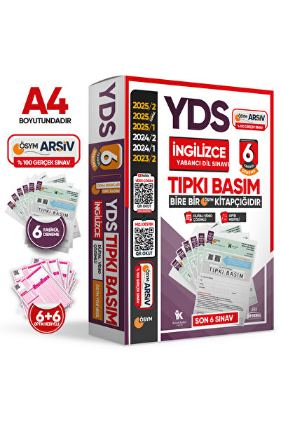 Karakutu Yayınları 2026 YDS İngilizce ÖSYM Tıpkı Basım Çıkmış Soru 6lı Deneme...