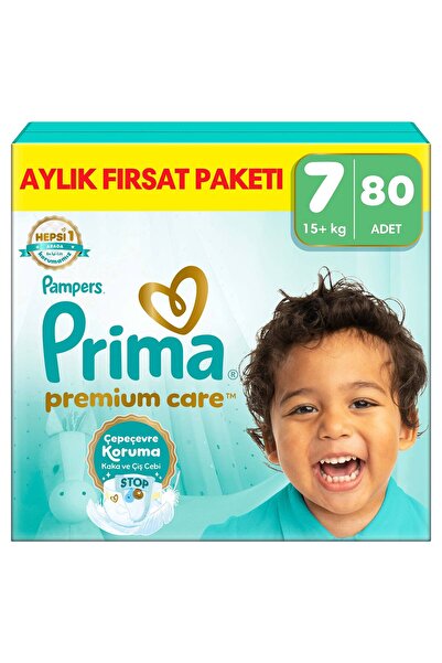 Prima Bebek Bezi Premium Care 7 Numara 80 Adet Aylık Fırsat Paketi