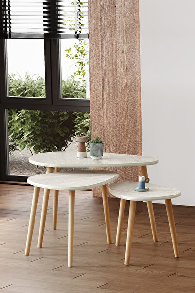 Kagu Mdf Alvin Zigon - Orta Sehpa 3'lü