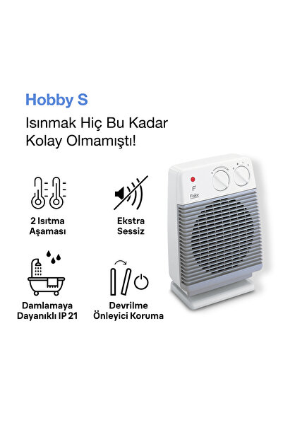 Fakir Hobby S Fanlı Isıtıcı Açık Gri